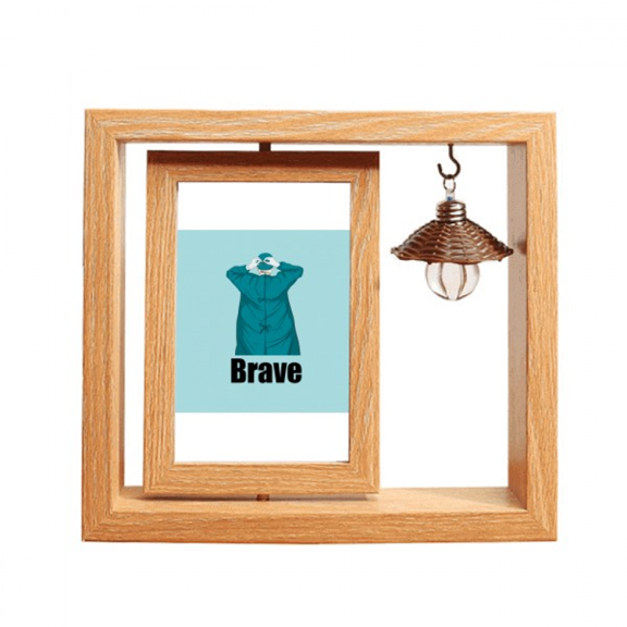 Doctor Stay Home Save Valor Wooden Rotating Picture Photo Frame 4x6