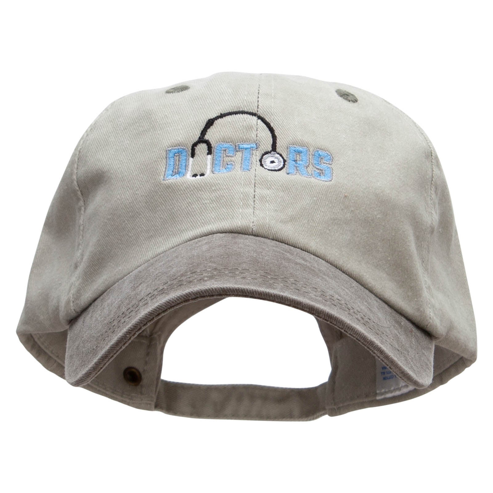 Doctor Stethoscope Embroidered Pigment Dyed Wash Cap - Beige Brown OSFM