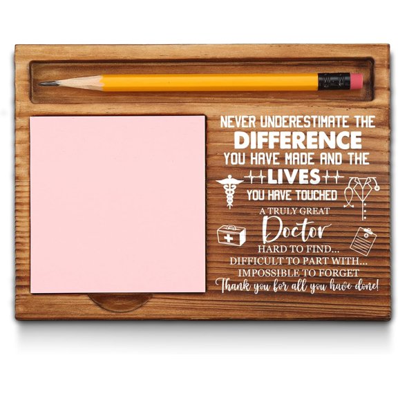 Doctor Sticky Note Holder, Gifts for Men, Women, Thank You Gifts, Appreciation Retirement Office Desk Self-Stick Pad Holders GSH355