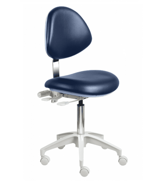 Doctor Stool Classical Plus Rolling Medical Office Doctor Dentist Stool Rimostool Adjustable Sit & Backrest Dental Medical Office Chair with Wheels Indigo