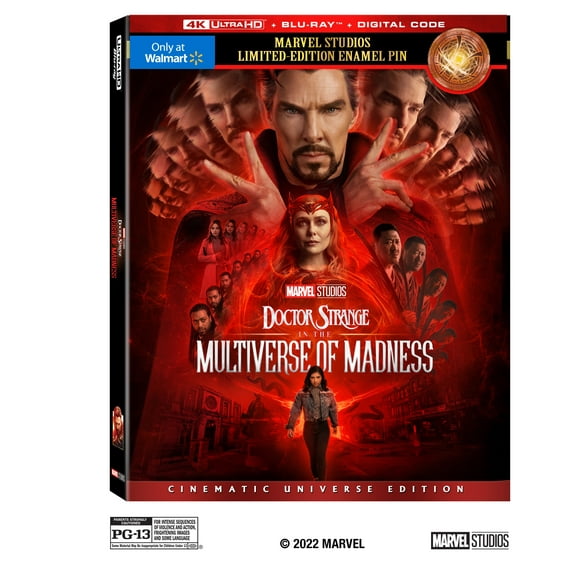 Doctor Strange: In the Multiverse Of Madness (Walmart Exclusive) (4K Ultra HD + Blu-Ray + Digital Code) Limited Edition Enamel Pin