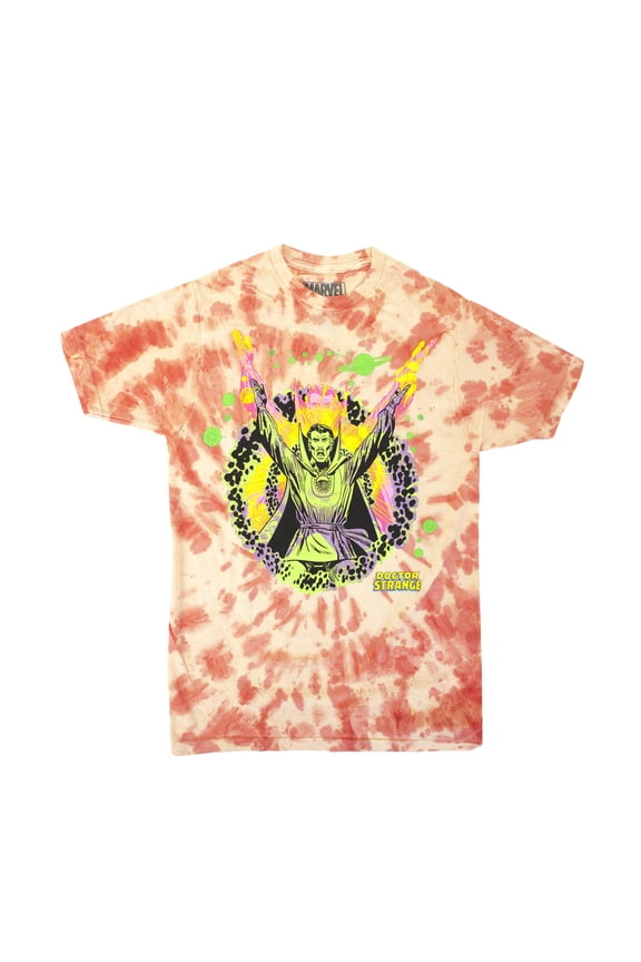 Doctor Strange (Marvel Comics) Mens T-Shirt - Bright Neon Doctor Cosmic Circle