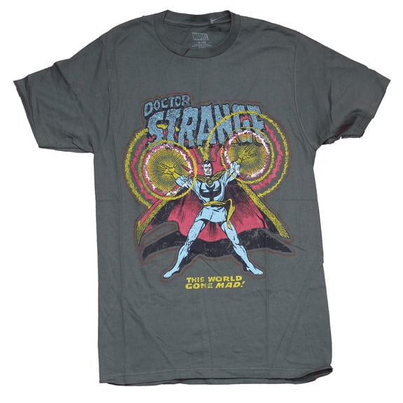 Doctor Strange  Mens T-Shirt - Master of The  Mystic Arts  Old school Art (Small)