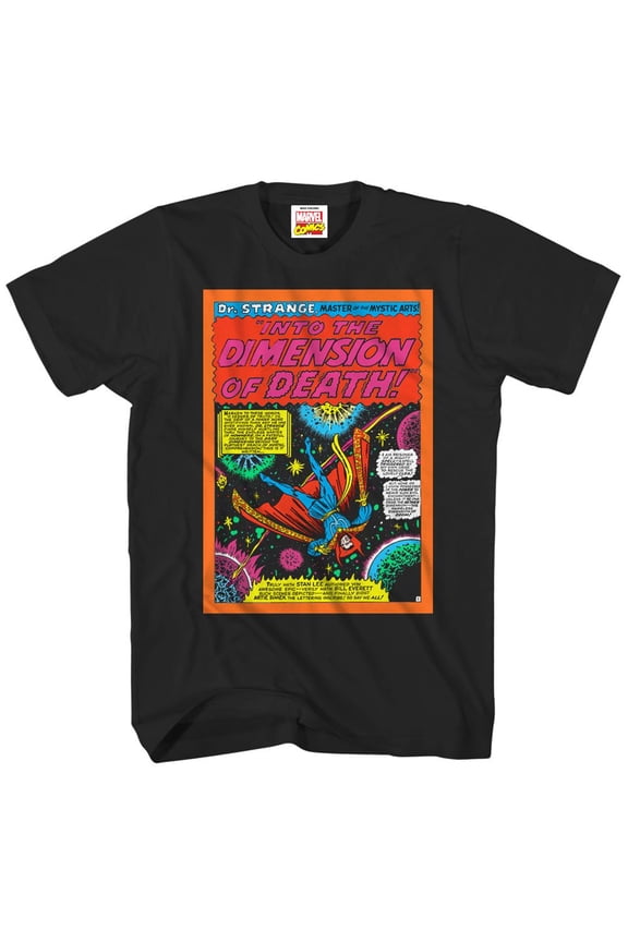 Doctor Strange Mens T-Shirt - Neon Dimension of Death (Small)
