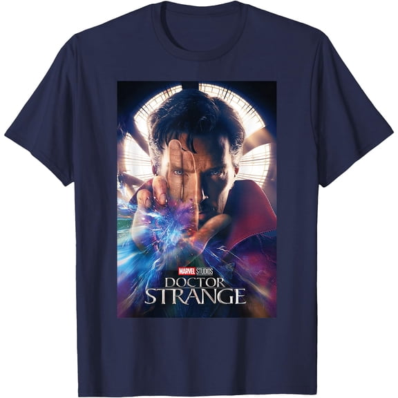 Doctor Strange Movie Poster DTG Print Unisex T-Shirt,Black Color,Size L
