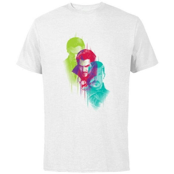 Doctor Strange in the Multiverse of Madness Color Block Trio - Short Sleeve Cotton T-Shirt for Adults - Customized-White