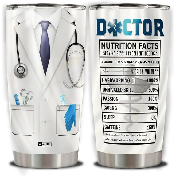 Doctor Tumbler 20oz Stainless Steel Thermos Cup Gifts Graduation Medical School Dr Appreciation Week Retirement Presents for Women Men Md Physicians
