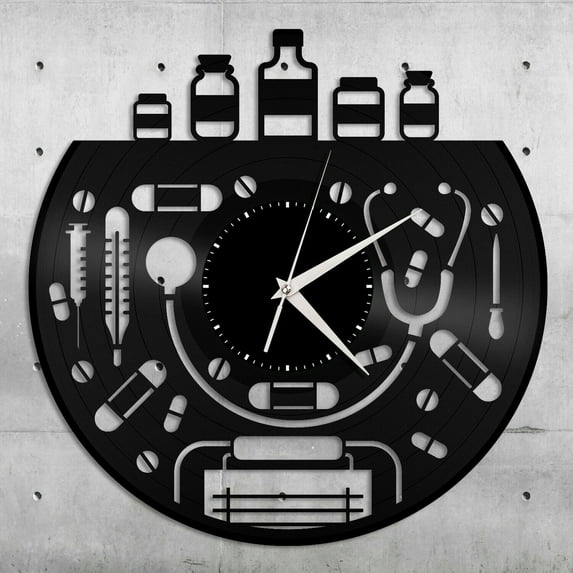 Doctor Vinyl Wall Clock Unique Gift for Friends Men Women Home Room Decoration Vintage Design Office Bar Room Home Decor