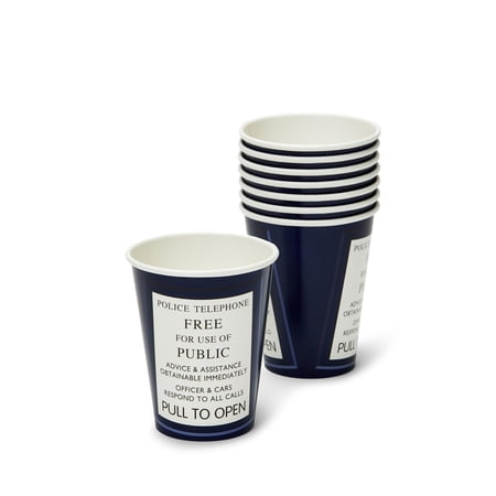 Doctor Who 9oz TARDIS Paper Cups, Set of 8