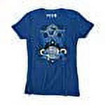 Doctor Who Coat of Arms Blue Juniors Tee (Large, Blue)