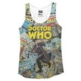 thumbnail image 1 of Doctor Who Comic Covers Racerback Juniors Tank Top, 1 of 2