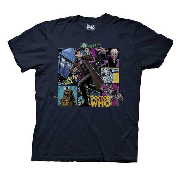 Doctor Who Comic Strip Doctor Mens Navy Blue T-Shirt | S