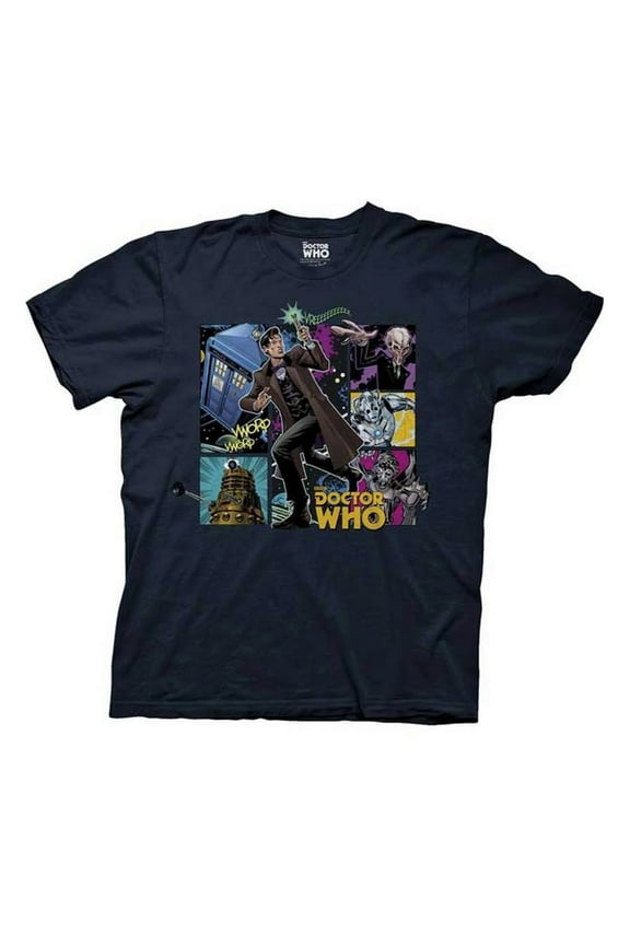 Doctor Who Comic Strip Doctor Mens Navy Blue T-Shirt | S