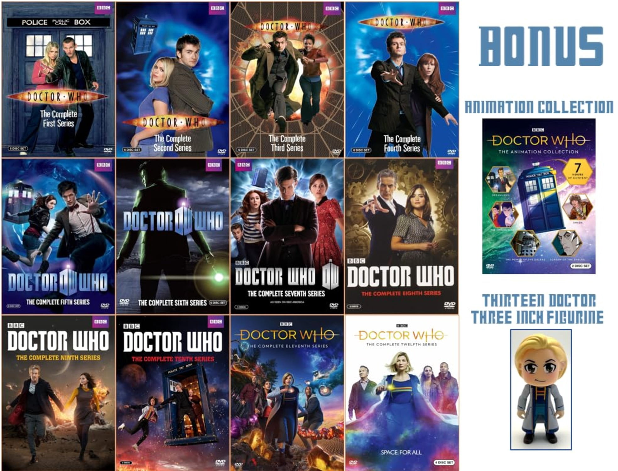 Doctor Who: Complete Series 1-12 DVD Collection+Animation Collection ...