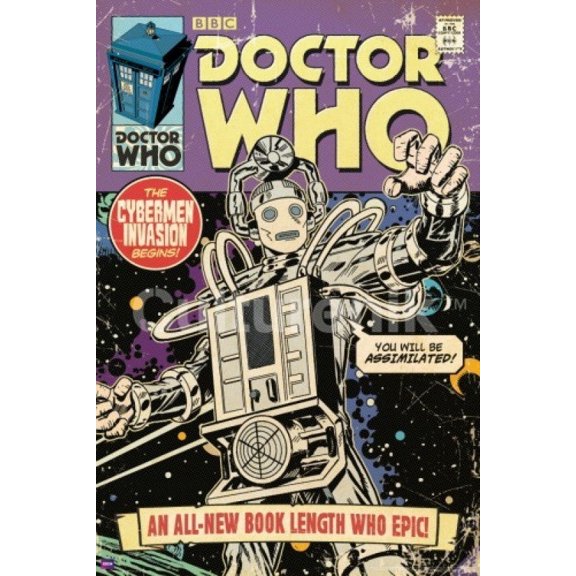 Doctor Who - Cybermen Invasion Comic Cover Poster (36 X 24)