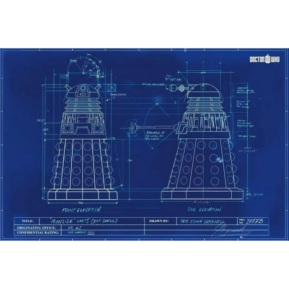 Doctor Who - Dalek Blueprint Laminated Poster (24 X 36)