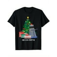 thumbnail image 1 of Doctor Who Dalek Christmas Tree Presents Holiday TShirt Black Unisex Tee, 1 of 6