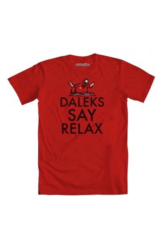 Doctor Who Daleks Say Relax Adult Red T-Shirt