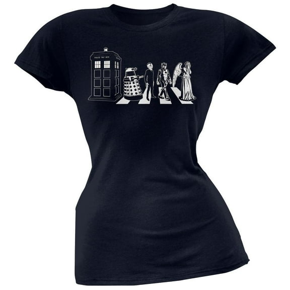 Doctor Who - Detailed Street Crossing Juniors T-Shirt - Small