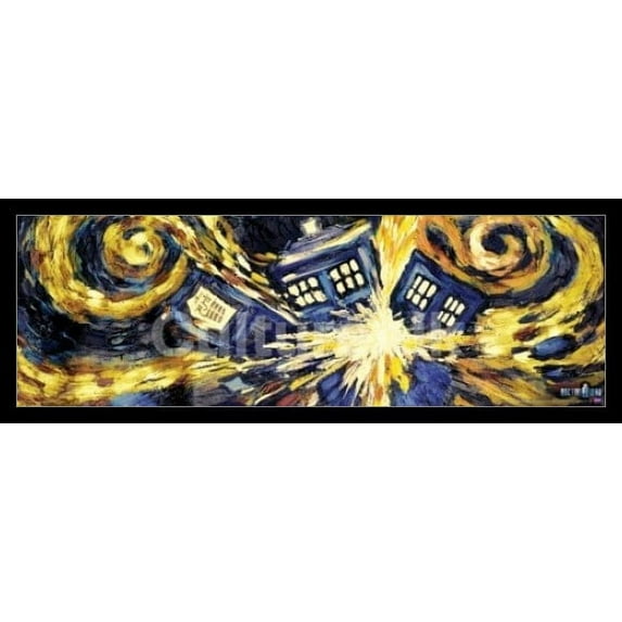 Doctor Who - Exploding Tardis - Slim Laminated & Framed Poster (36 X 12)