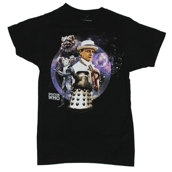 Doctor Who Mens T-Shirt - Tv Image Photo Collage of the Seven (X-Small)