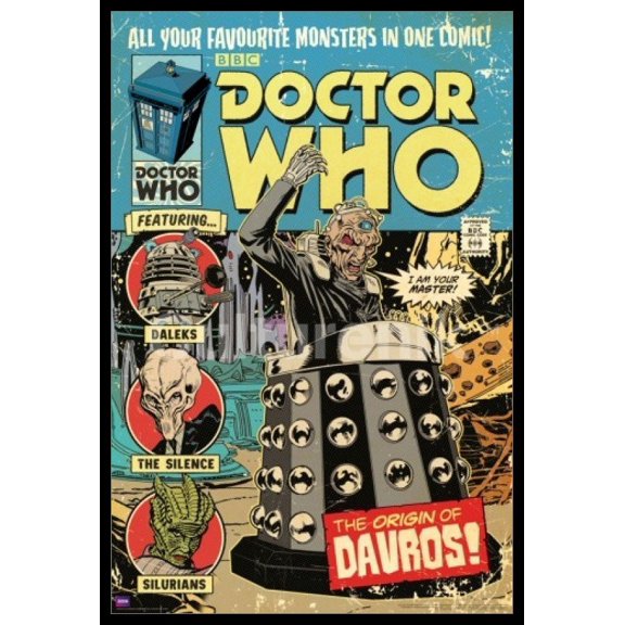 Doctor Who Origin Of Davros Comic Cover Laminated & Framed Poster (36 X 24)