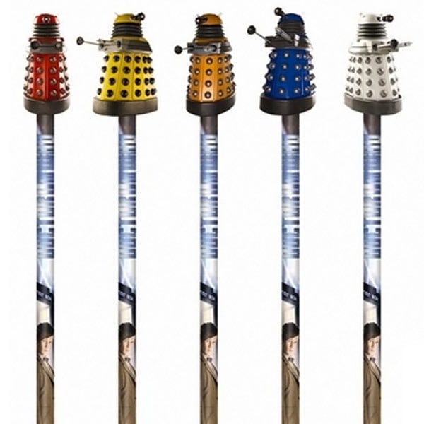 Doctor Who Pencil with 3D Dalek Topper (2 Included - Colors Vary)