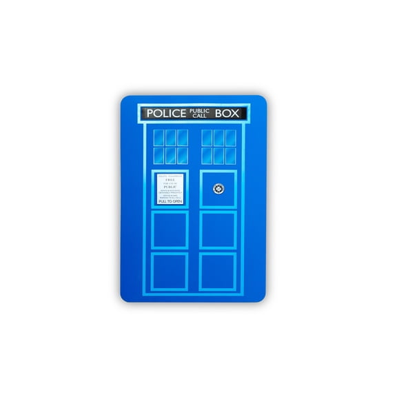 doctor who tardis cutting board - flexible silicone, with non-slip base