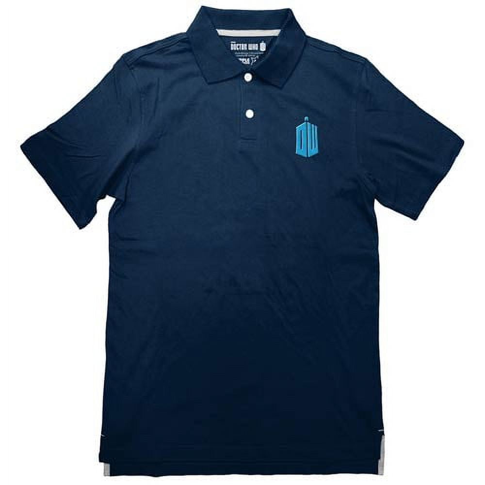 Doctor Who TARDIS Logo Men's Blue Polo Shirt - Walmart.com