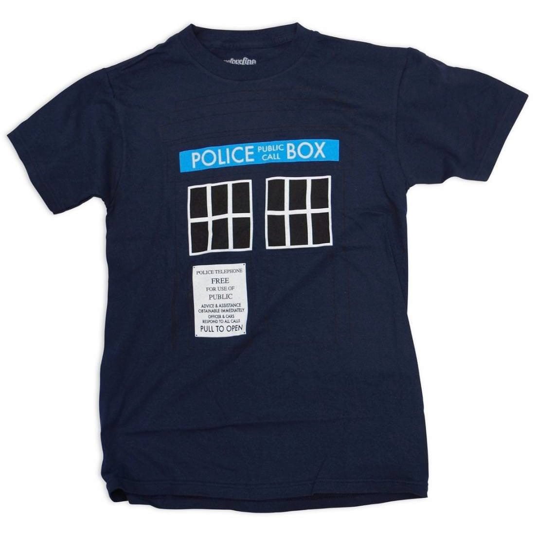 Doctor Who Tardis Call Box Mens Navy Blue T-Shirt | S - Walmart.com