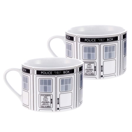 Doctor Who Tardis Thirteenth Doctor Ceramic Tea Cup Set 7oz (2 Tea Cups)