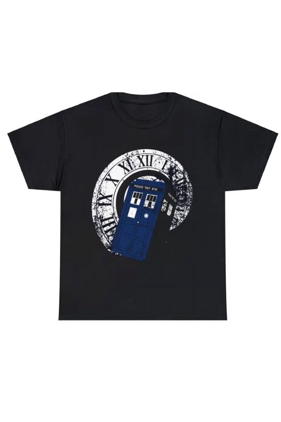 Doctor Who Tardis Time Graphic Design Everyday T-Shirt