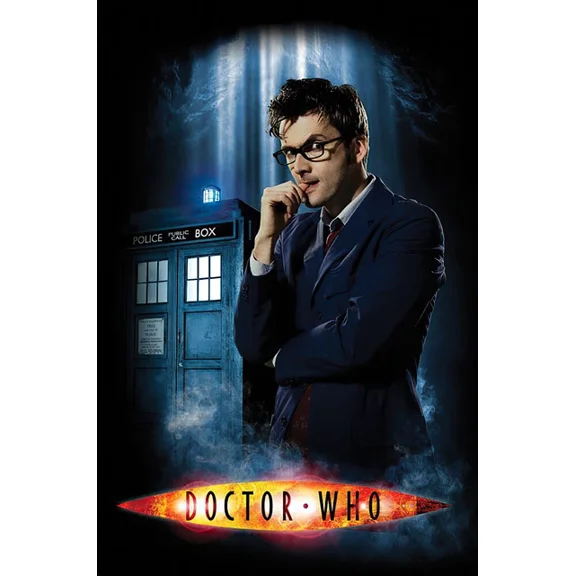 Doctor Who - Tv Poster (David Tennent & The Tardis) (Dr. Who) UNFRAMED PAPER POSTER, Home Decor