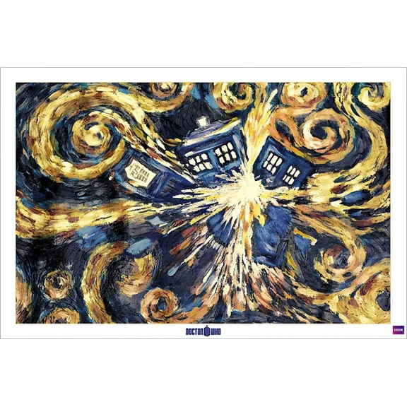 Doctor Who - Tv Poster (Van Gogh'S Exploding Tardis) (Dr. Who) UNFRAMED PAPER POSTER, Home Decor