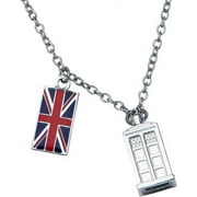 Doctor Who Union Jack and Tardis Pendant Necklace