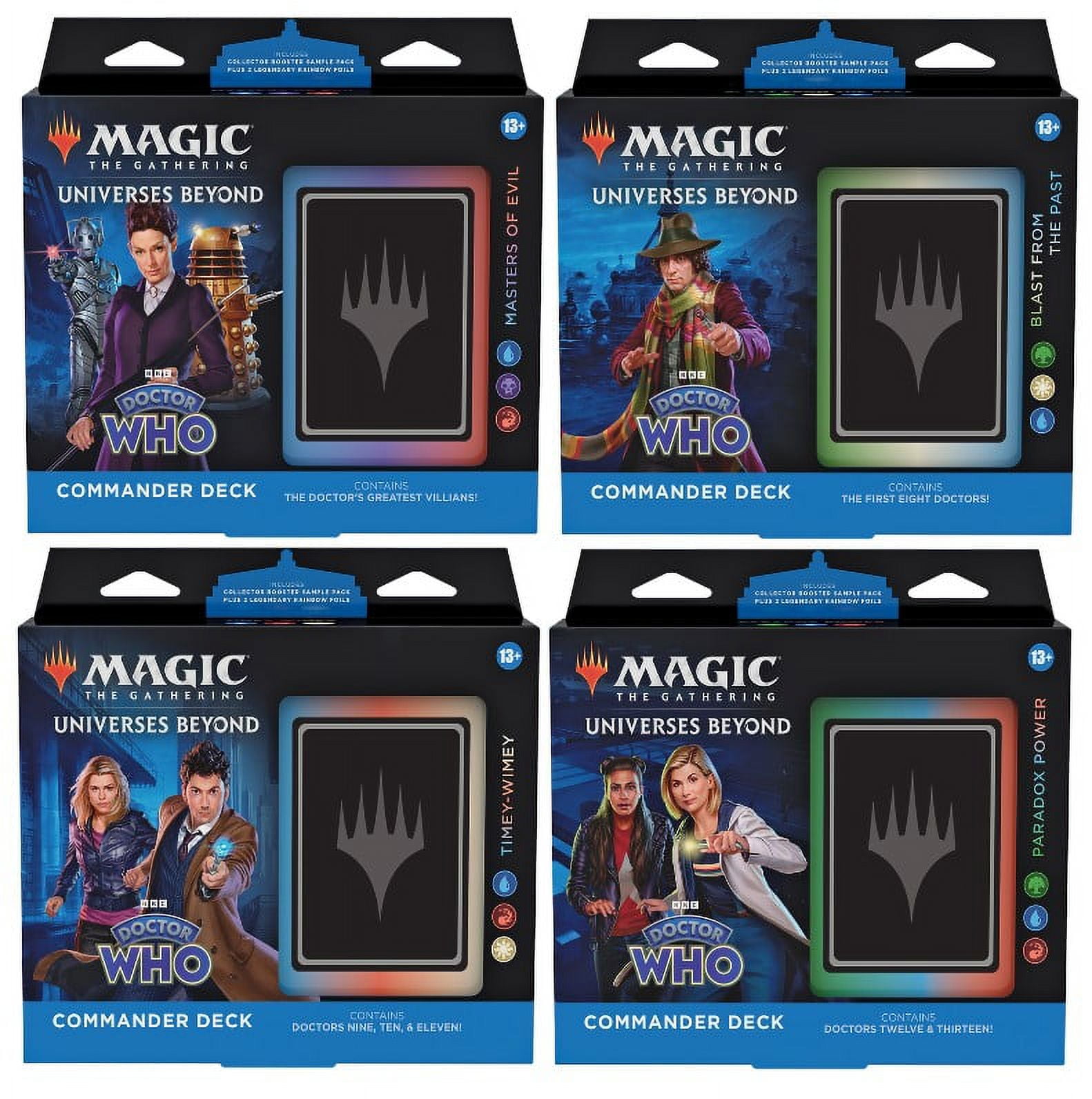 Doctor Who Universes Beyond Magic The Gathering Commander Decks - Set of 4