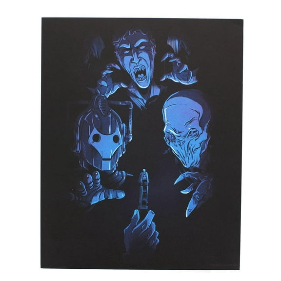 Doctor Who Villans 8x10 Art Print, Blue (Nerd Block)