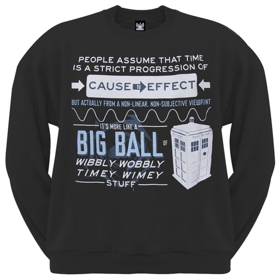 Doctor Who - Wibbly Wobbly Crew Neck Sweatshirt - 3X-Large