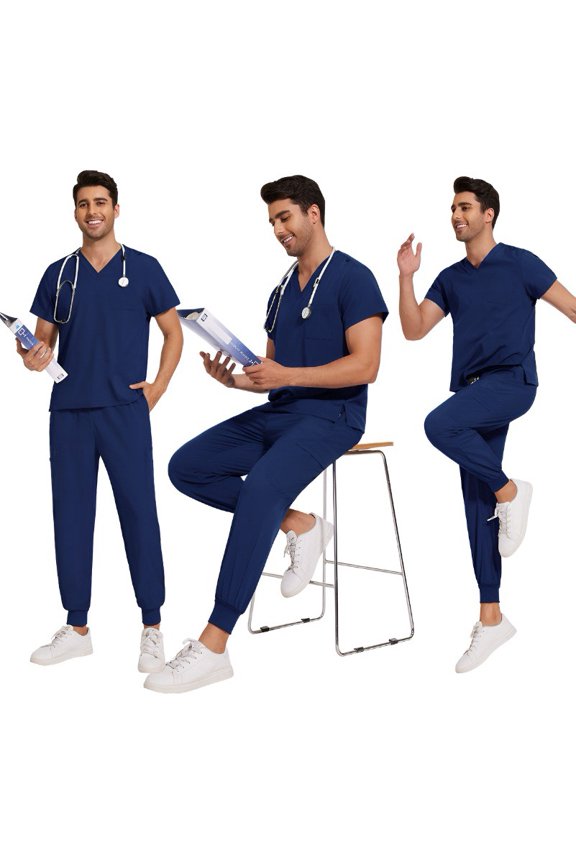 Doctor Work Surgical Scrubs Set Medical Nursing Uniforms Unisex Medical Scrubs with Pockets