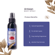 Doctor Zymes Artisan Body Spray   Alcohol-Free Hypoallergenic, Long Lasting Luxury |Fragrance for Sensitive Skin| Vegan, 4oz