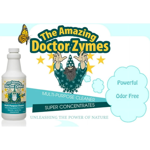 Doctor Zymes Multi-Purpose Cleaner Concentrate - Eco-Friendly & Versatile Cleaning Solution, 32oz