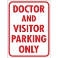 thumbnail image 1 of Doctor and Visitor Parking Only Sign Metal Tin Sign 8x12 Inches Caution Danger Safety Security Warning Notice Signs, 1 of 5