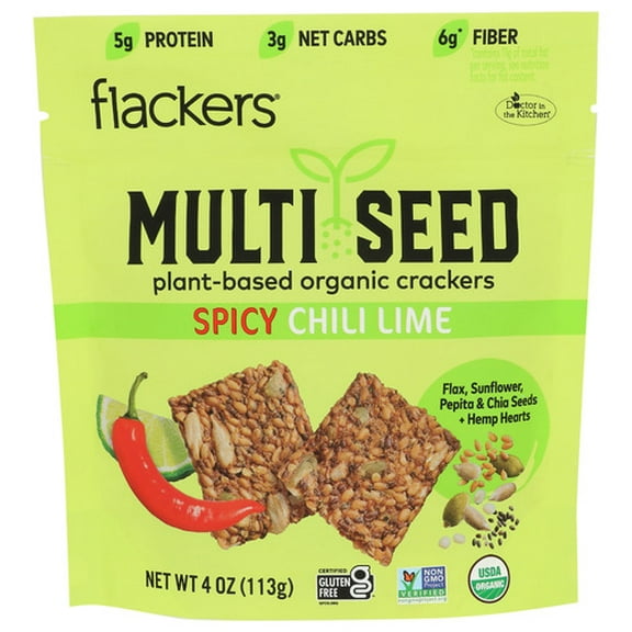 Doctor in the Kitchen Crackers Seed Multi Lime Chipotle Spice 4 oz (Pack of 6)