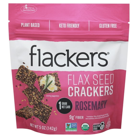 Doctor in the Kitchen Flaxseed Crackers Rosemary 5 oz (Pack of 4)