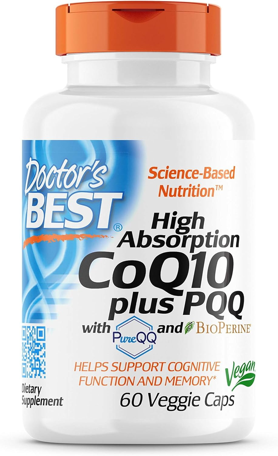 Doctor's BEST High Absorption CoQ10 Plus PQQ, Heart Health & Energy ...