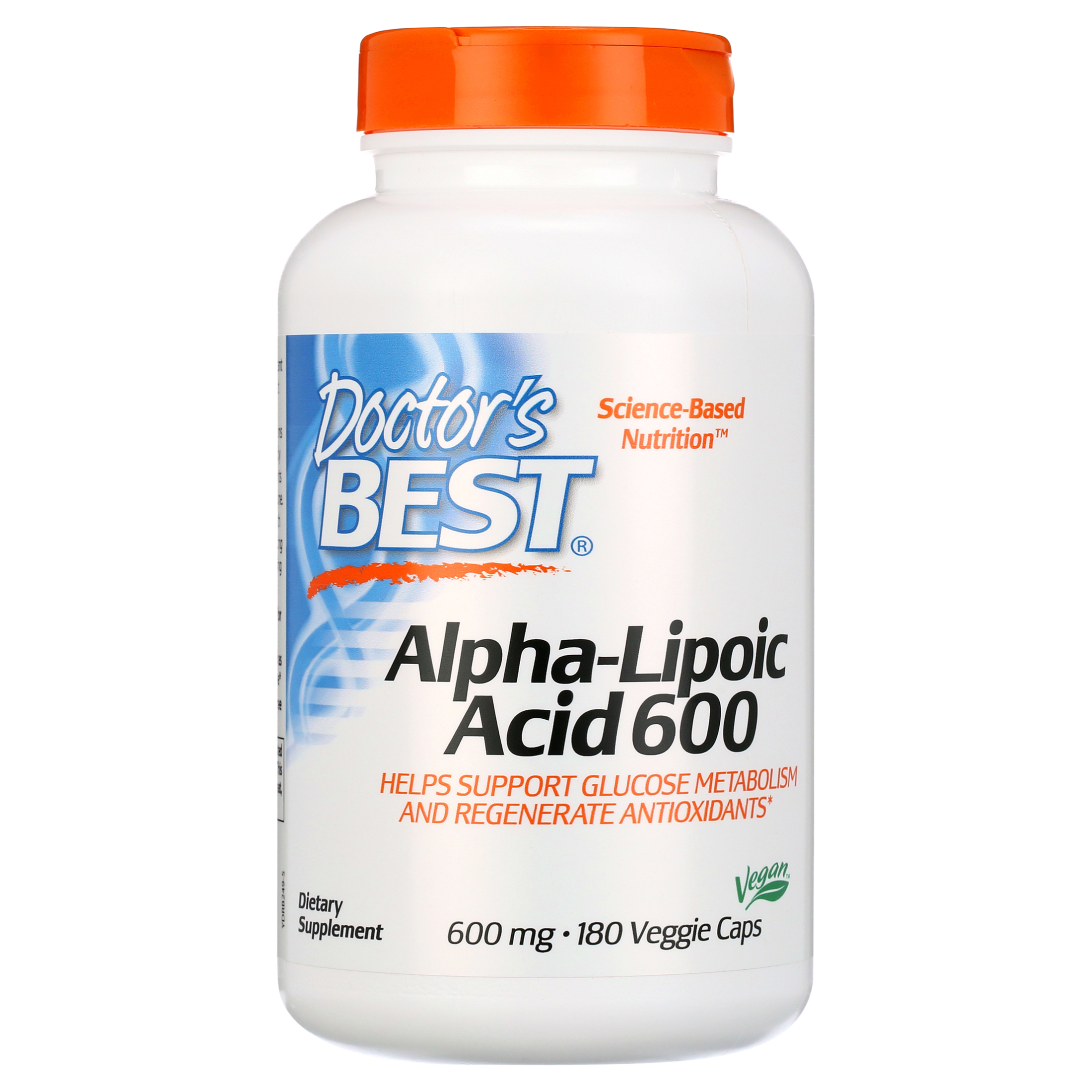 Doctor's Best Alpha-Lipoic Acid, 600 mg 180 Veggie Caps - image 1 of 7