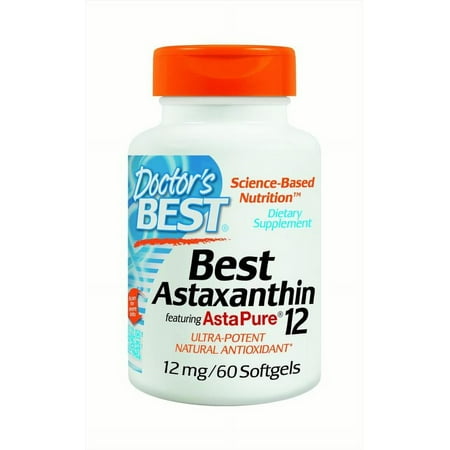 Doctor's Best - Best Astaxanthin Featuring AstaPure12 12 mg. - 60 Softgels