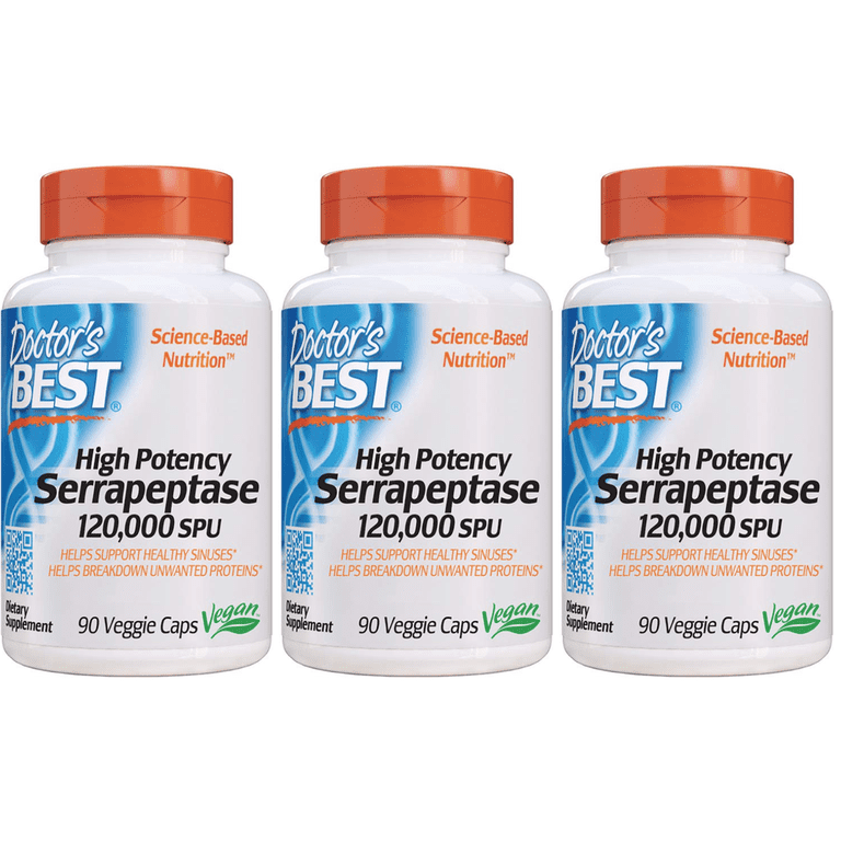 glutathione and serrapeptase Doctor's Best - Best High Potency Serrapeptase, 90 Veggie Caps B12 Injections (B12 Shots)