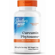 Doctor's Best Curcumin Phytosome with Meriva, Non-GMO, Vegan, Gluten Free, Soy Free, Joint Support, 500 mg 180 Veggie Caps