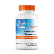 Doctors Best Curcumin Phytosome with Meriva, Non-GMO, Vegan, Gluten Free, Soy Free, Joint Support, 500 mg 60 Veggie Caps